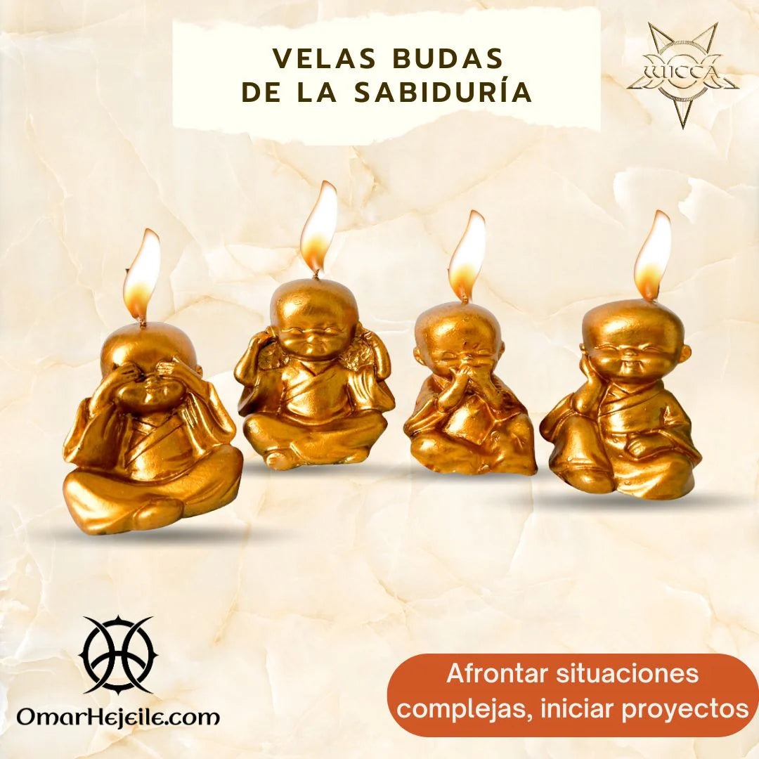 Cuatro Budas Sabios (Velas Dioses de la Sabiduría)
