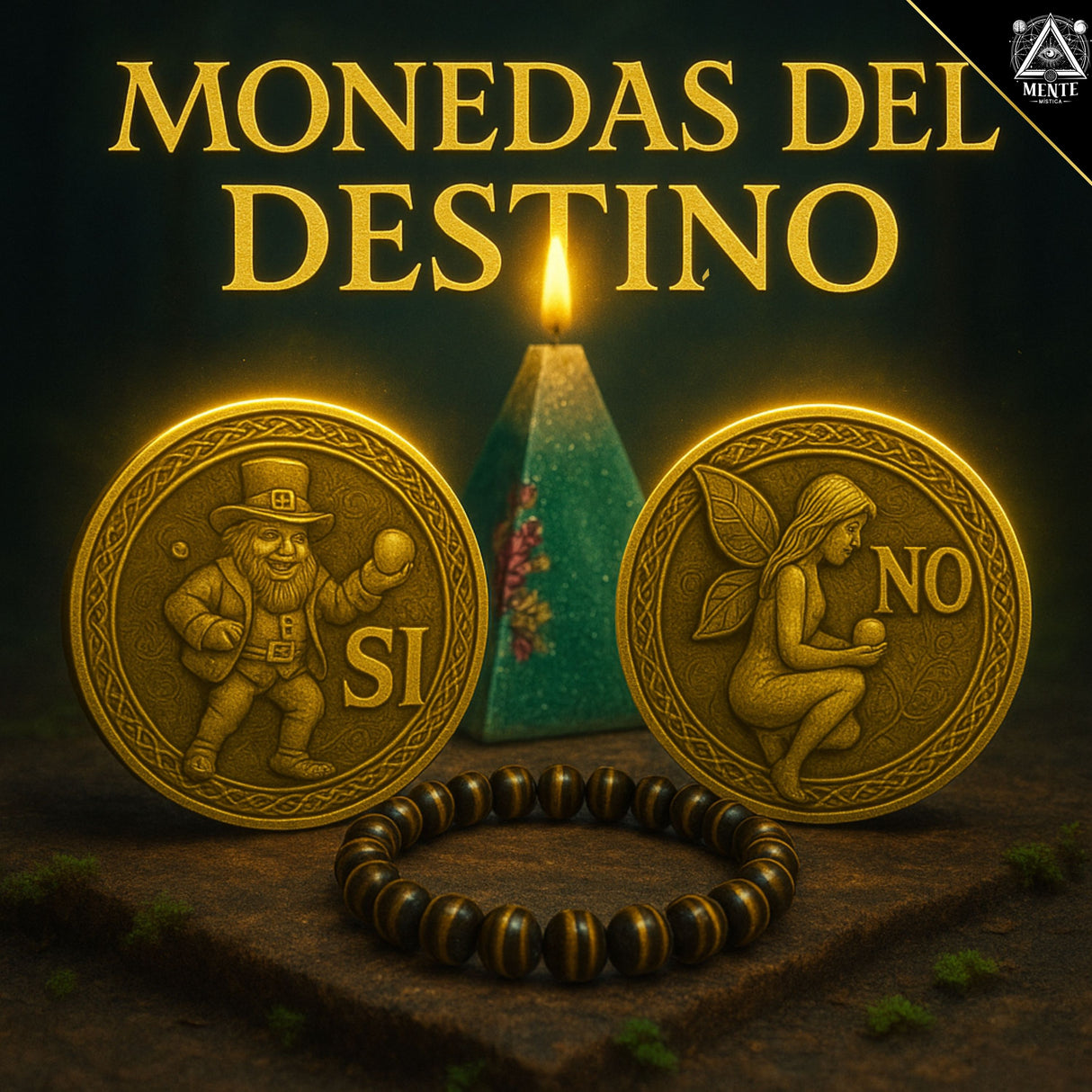 Monedas del Destino I-Fae — Oráculo y Amuleto de Suerte para Adivinación Mágica